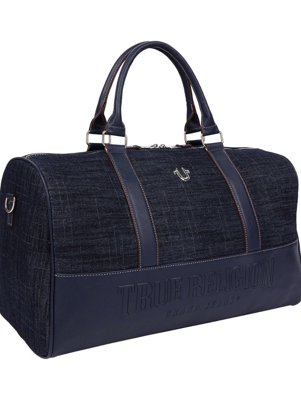 New Authentic True Religion Women's Duffle Bag Denim Travel Gym Money
Duffel